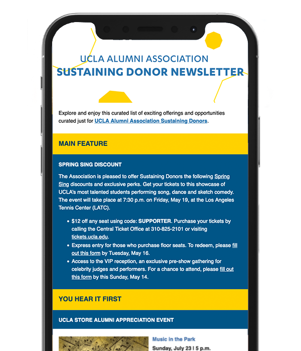 Sustaining Donor phone display
